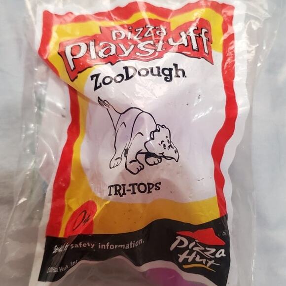 2000 Pizza Hut Pizza Play Stuff Zoo Dough Tri Tops New in Package - Picture 1 of 1